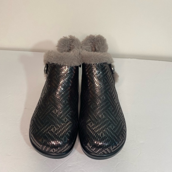 ALEGRIA Meri Pewter Dazzle Booties size 6 NWOT - Picture 3 of 9